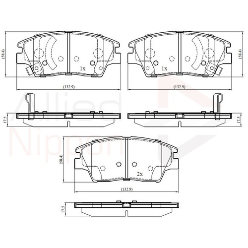 Brake pads set for ssangyong - brake,