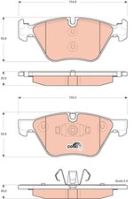 Front brake pad set - brake, disc