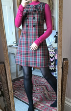 Sweet Vintage Checked Pinafore