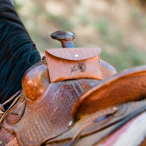 Custom horse saddle bag - horse,