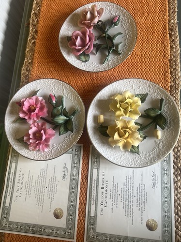Capodimonte plates set of 3 - plates,