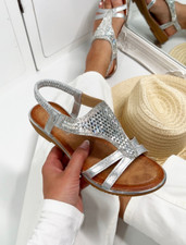 Womens Slingback Flat Sandals