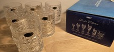 London Collection Lead (24%) Crystal whiskey Glasses Set Of 6 Boxed