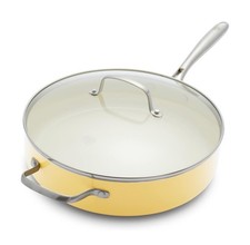 30cm/4.8L GreenLife Healthy Ceramic Non-Stick Saucepan Pot Kitchenware Cookware