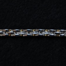 Men’s Two-Tone Stainless Steel Bracelet with Cubic Zirconia Accents – A07