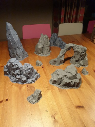 Wargaming terrain rocks - -,