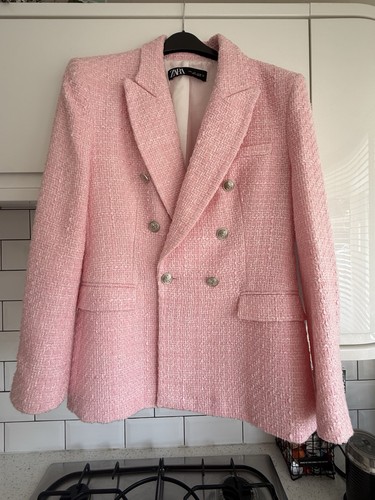 Zara pink textured tweed - textured,
