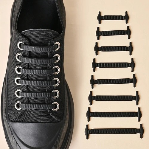 Elastic shoe laces tie - shoe, no