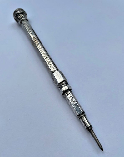 Antique silver telescopic