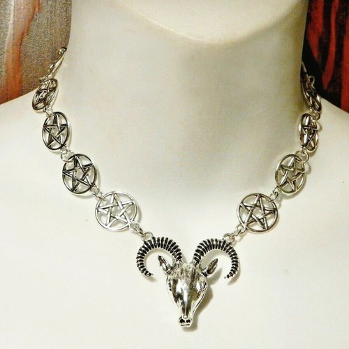 New gothic silver gotl choker - new,