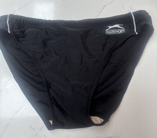 Men’s Boy’s Lad’s Swimwear  Black  Vintage Slazenger Medium Retro Swimmers Gym