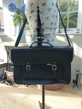 Cambridge Satchel Company 15 Inch Batchel in Black Crocodile