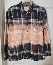 Womens Flannel Upcycled Blue
