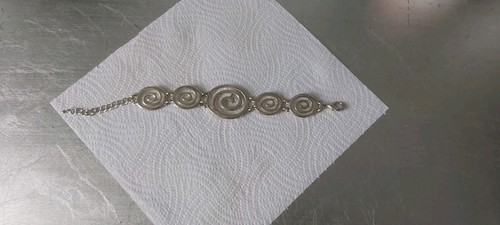 Unusual old pewter bracelet - old,