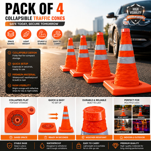 Safety traffic cone - traffic, pop