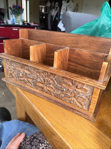 Vintage large carved - vintage, wooden