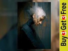Dark abstract portrait - portrait, 5"x7"