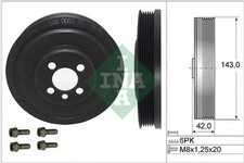 Crankshaft pulley with vibration damper 544 0083 20 INA for VW FORD SKODA SEAT