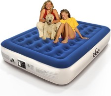 iDOO Queen Size Air Bed Inflatable Bed with Built-in Electric Pump, 3 Mins Quick