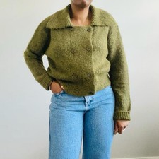 Zara Green Knit Cardigan With