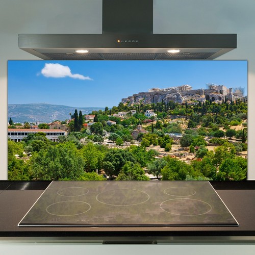 Glass kitchen splashback tile - kitchen,