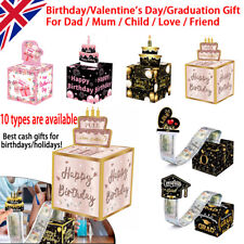 Happy Birthday Day Money Box Surprise Gifts Box for Cash Gift with Pull Out Card