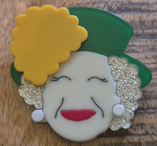 Modern acrylic handmade brooch - handmade,