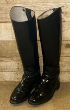 English Regent Grafton Zip Back Black Leather Equestrian Riding Boots UK Size 6
