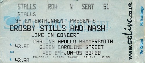 Concert ticket crosby stills - concert,
