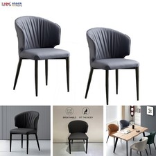 2X Dining Chairs Padded Seat