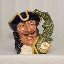 Royal Doulton Large Character Jug "Captain Hook" D6597 Peter Pan - Excellent