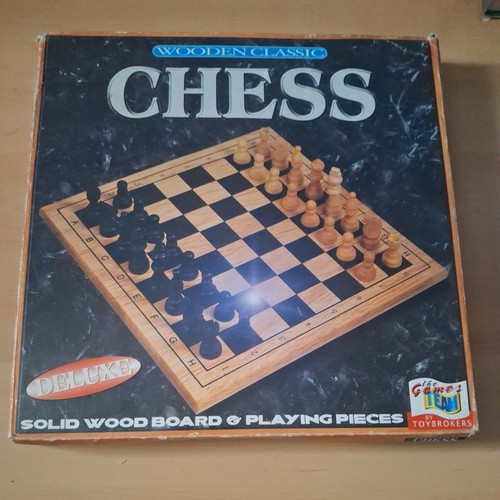 Vintage chess wooden set - vintage,