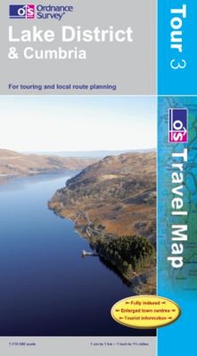 Lake district travel map - os,