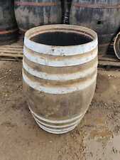 NO LID WHOLE BARREL PLANTER RECLAIMED USED RUSTIC WINE WHISKEY WHISKY OAK WOODEN