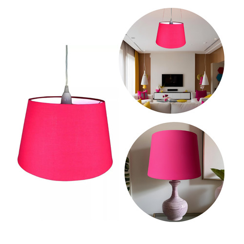 Hot pink cotton fabric - pink, drum