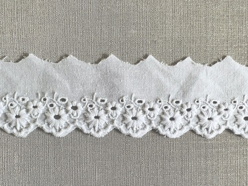 Vintage cotton broderie - vintage,