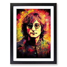 John Lennon Digital Framed Canvas Wall Art Print Poster Picture, Home Decor