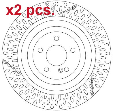 Pcs rear brake disc - pcs,