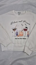 Wildfox BNWT Women's Sweatshirt  L ,jumper white motifs Halloween 