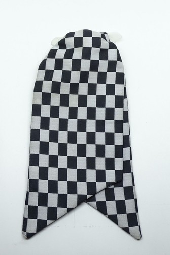 Cravat clip checkered black - cravat,