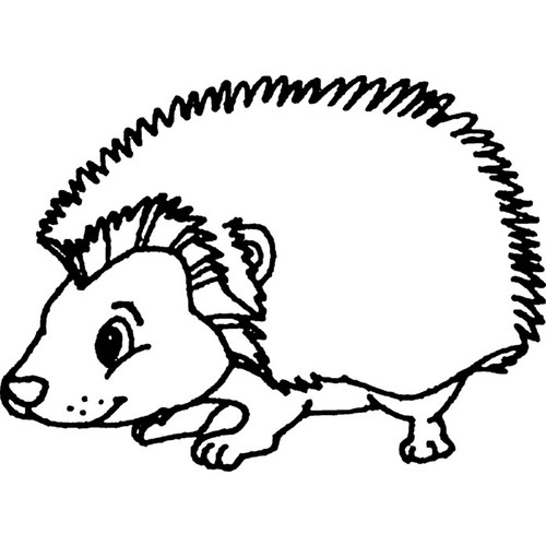 Hedgehog unmounted rubber - unmounted,