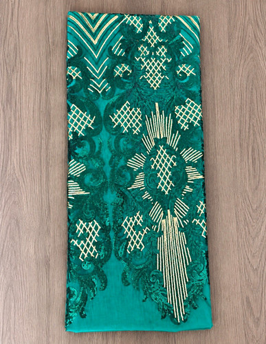 Yards green gold african - green, &