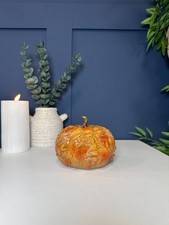 Pair Textured Leaf Pumpkin