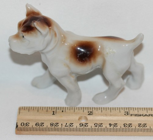 Boxer dog brown white figurine - boxer,
