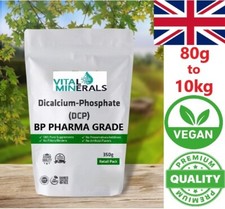 Dicalcium Phosphate Powder 100% Pure for Hair Skin Nails Bones Muscles Free P&P