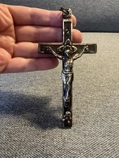 German Vintage Pectoral Golgotha Crucifix Skull Crossbones Pendant