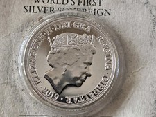 Worlds first silver sovereign - worlds,