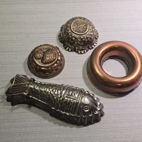 Copper jelly moulds vintage - moulds, x