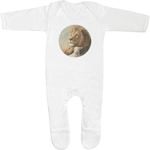 Lion with lamb - lamb', romper