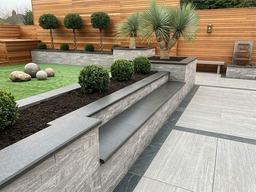 Black basalt wall coping - coping, (3cm